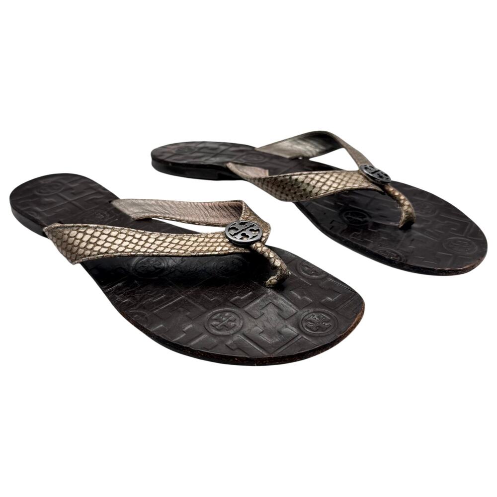 Tory Burch Thora Sandal Flip Flop Thong Logo Snake Quiet Luxury Resort Old Money